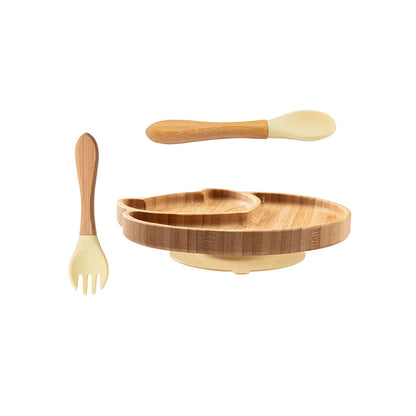 Personalised Bamboo Baby/Toddler Feeding Set (3 Pieces) - Fox