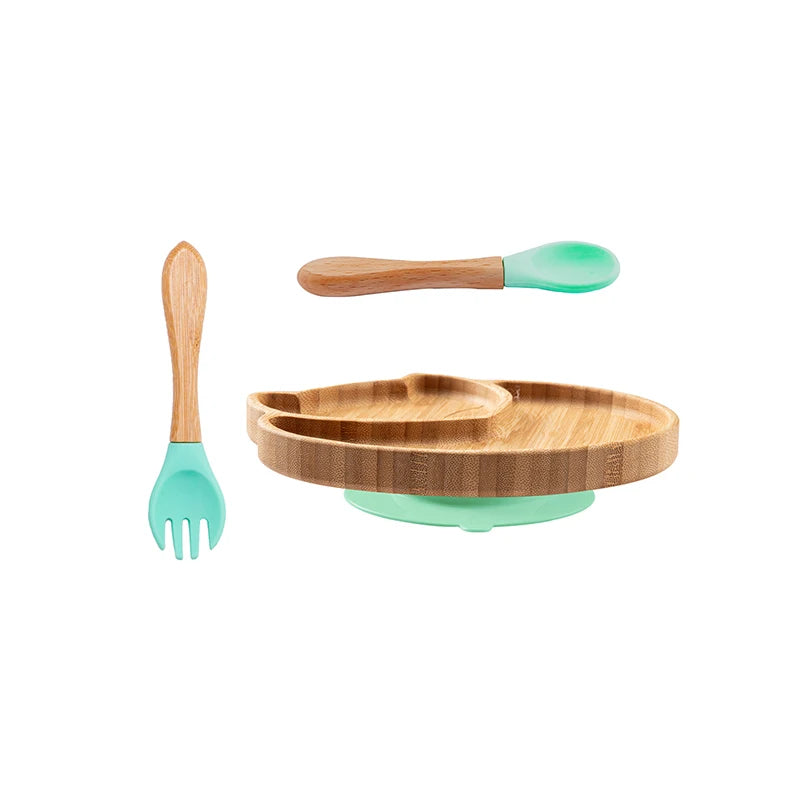 Personalised Bamboo Baby/Toddler Feeding Set (3 Pieces) - Fox