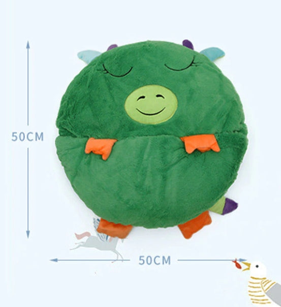 2-in-1 Foldable Kids' Sleeping Bag - Friendly Dragon (3+ years)-Little Travellers