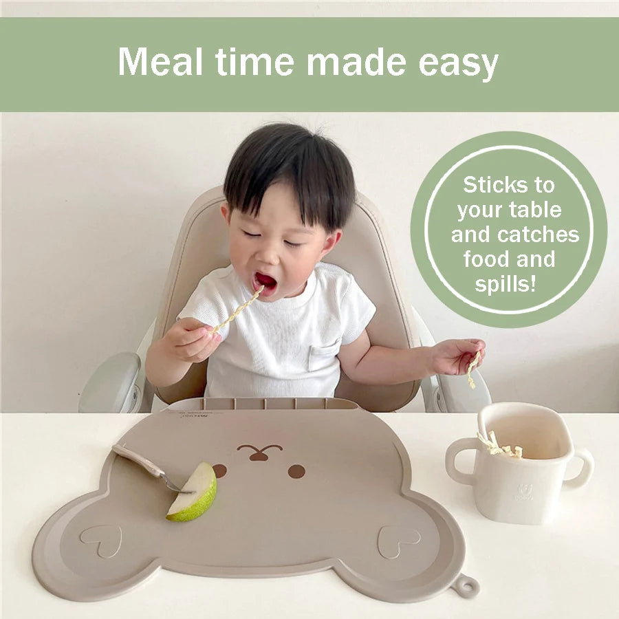 Silicone Placemat with Food Catcher (6+ months)-Little Travellers