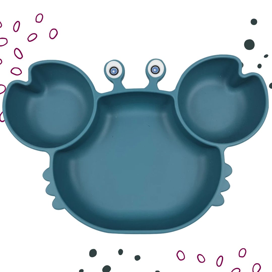 Hungry Crab - Silicone Baby Feeding Plate (Not Personalised)