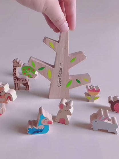 Montessori Wooden Animal Balancing Set