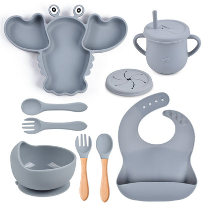 Pinch-perfect Lobster - Personalised Silicone Baby Feeding Set (11 Pieces)