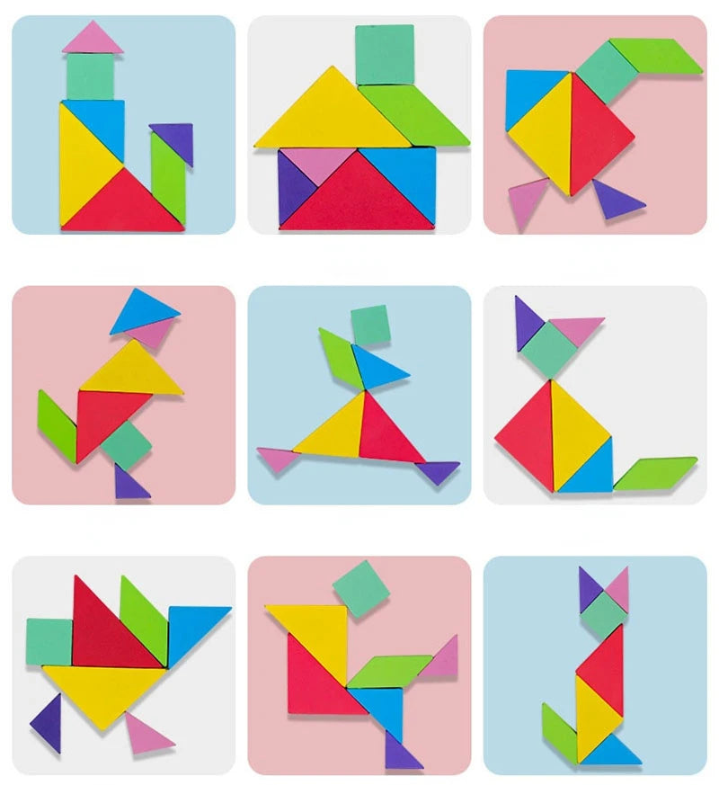 Montessori Tangram Puzzle (3+ years)-Little Travellers