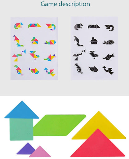 Montessori Tangram Puzzle (3+ years)-Little Travellers