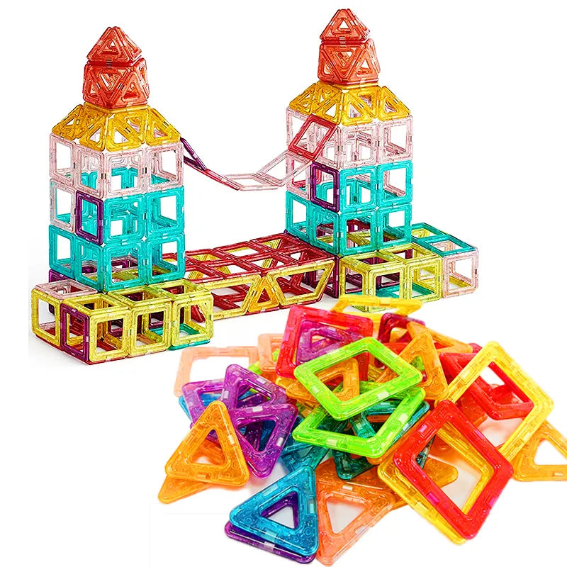 Magnetic Building Blocks - 100 Pieces (3+ years)-Little Travellers