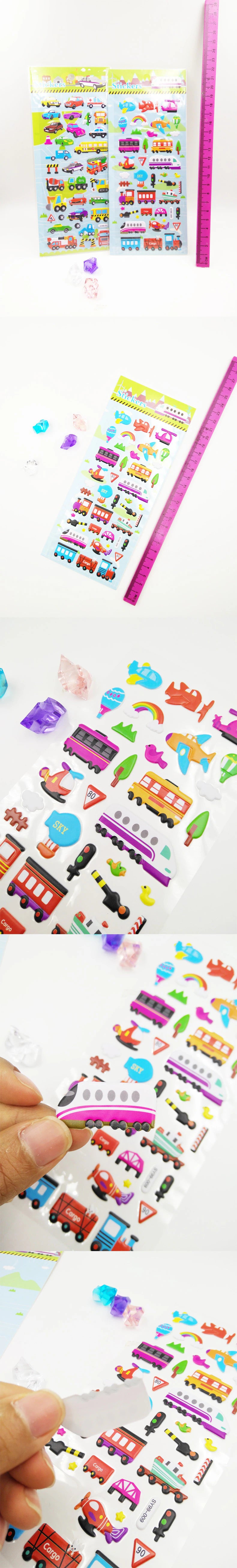 3D Bubble Stickers - Vehicles (6 Sheets) (3+ years)-Little Travellers