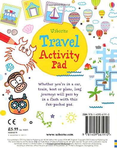 Book - Usborne - Travel Activity Pad (3-9 Years)