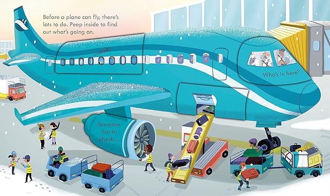 Usborne - Peep Inside How a Plane Works Board book (3-5 years)