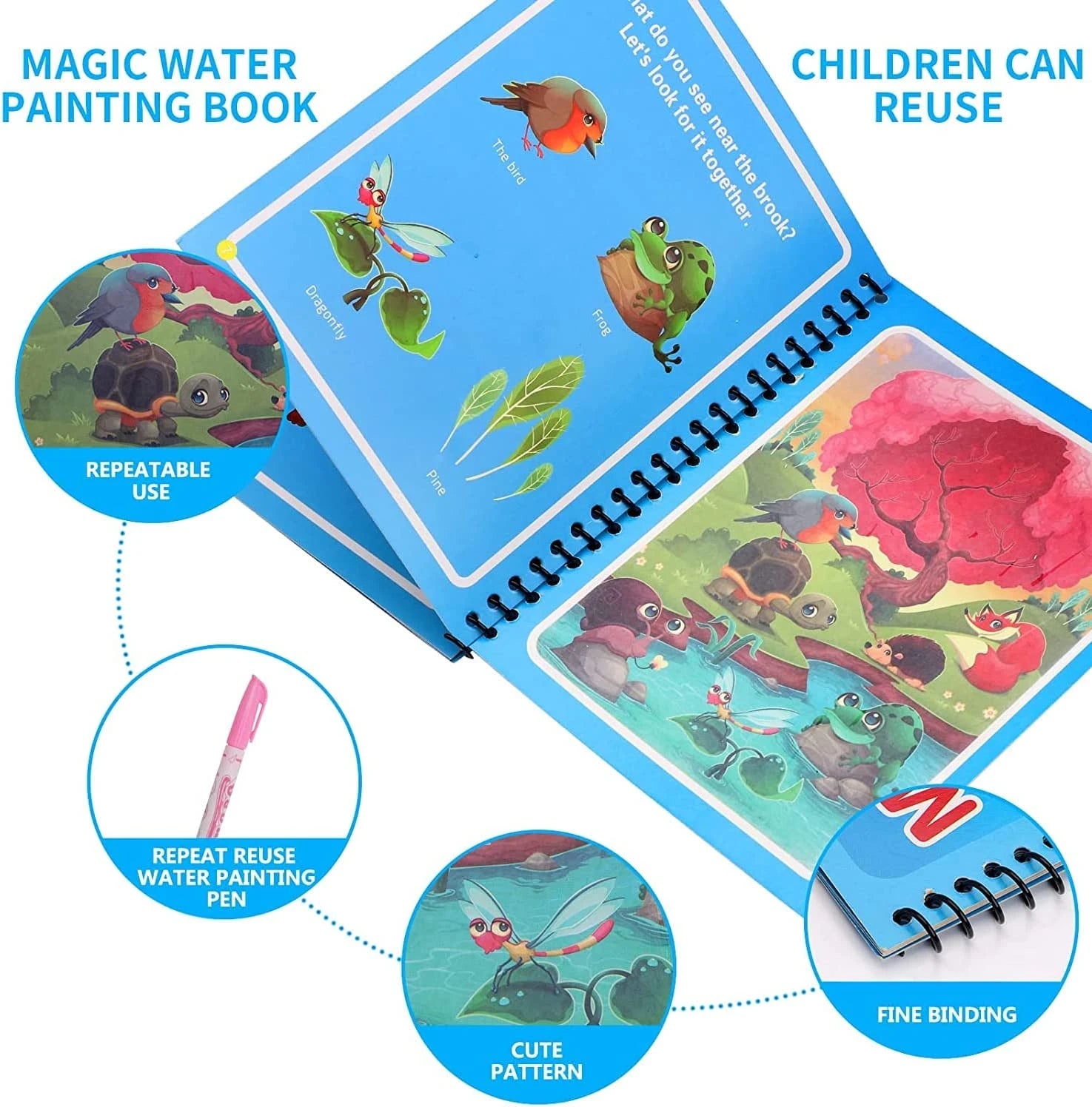 Magic Water Painting Book (3+ years)-Little Travellers